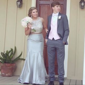 Two piece prom dress